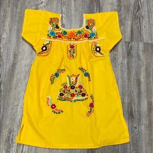 Girls Mexicans Yellow Dress - New